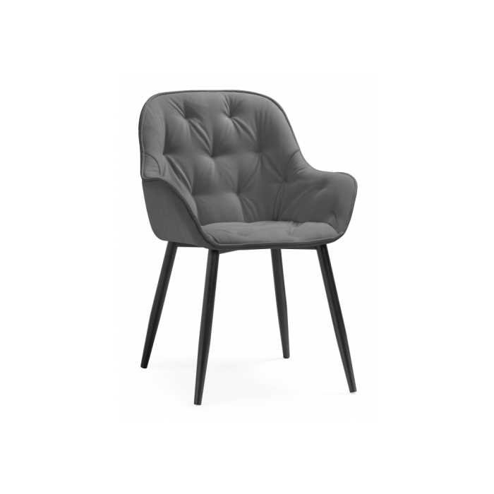 Стул на металлокаркасе Олму серый / черный