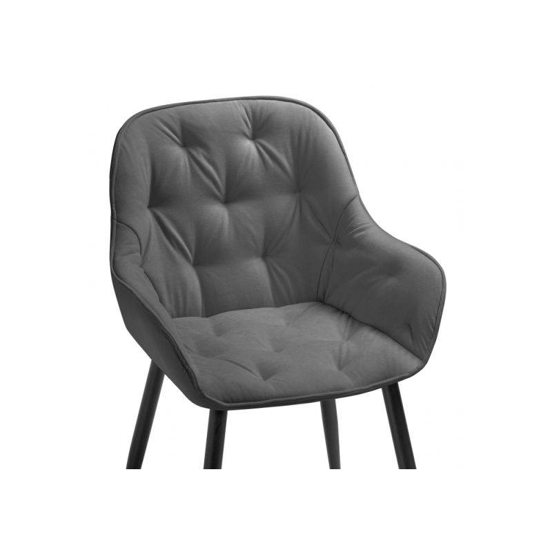 Стул на металлокаркасе Олму серый / черный