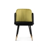 Стул на металлокаркасе Penelopa black / hakki / black / gold
