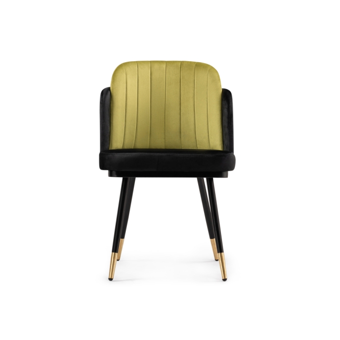 Стул на металлокаркасе Penelopa black / hakki / black / gold