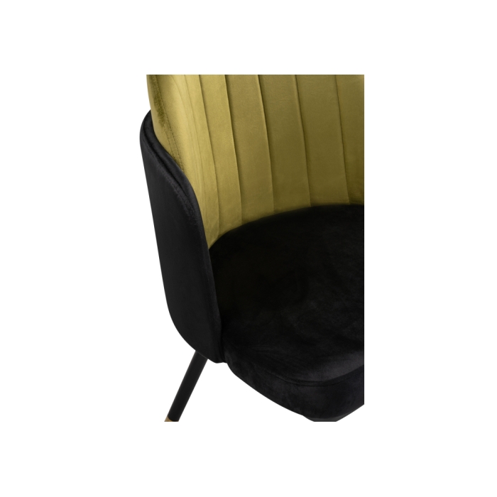 Стул на металлокаркасе Penelopa black / hakki / black / gold