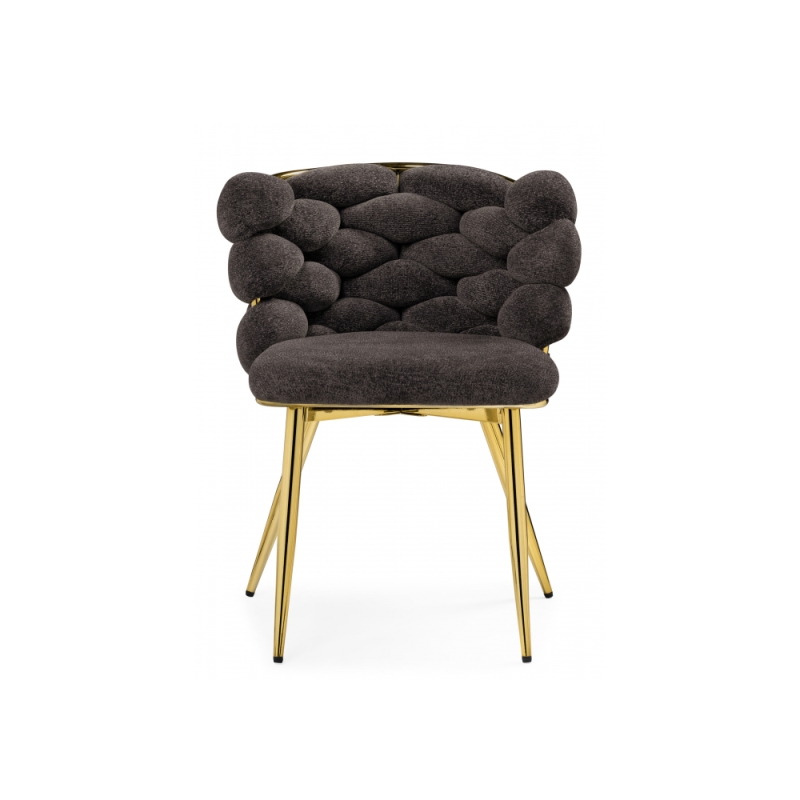 Стул на металлокаркасе Rendi gold / gray