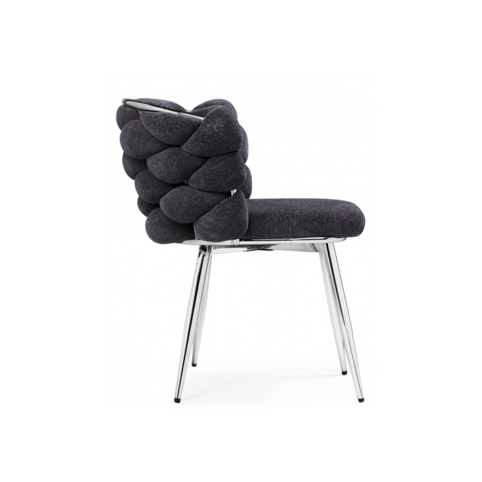 Стул на металлокаркасе Rendi gray-blue / chrome