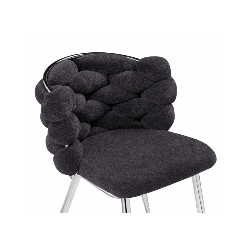 Стул на металлокаркасе Rendi gray-blue / chrome