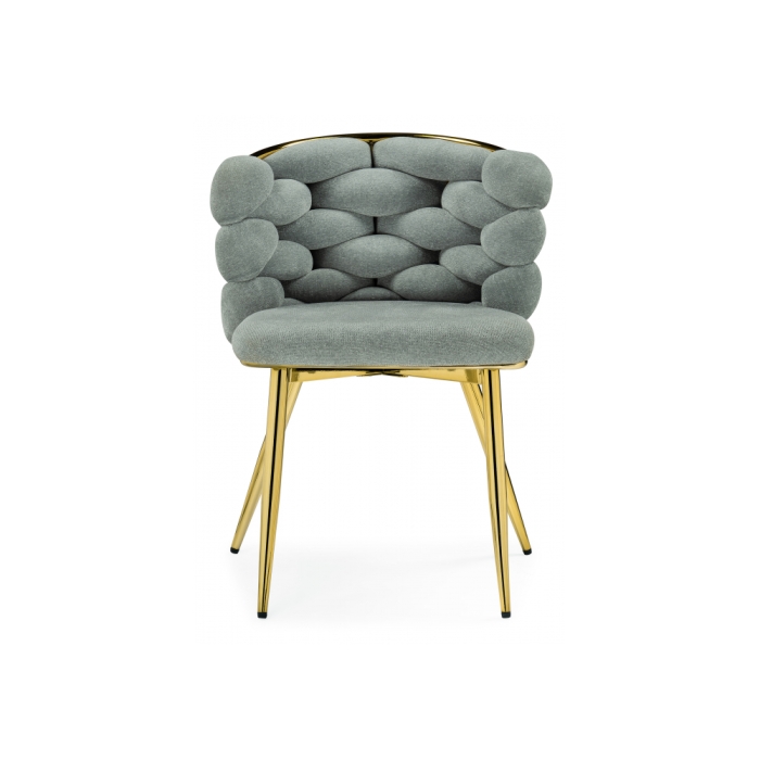 Стул на металлокаркасе Rendi light gray / gold