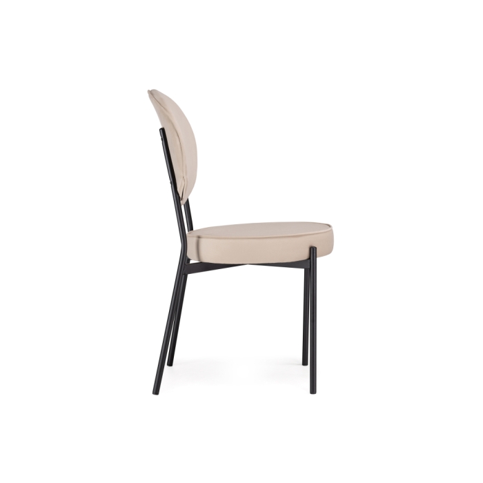 Стул на металлокаркасе Ройс бежевый / черный