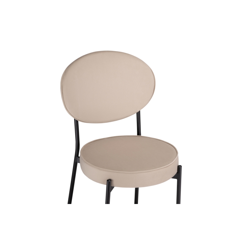 Стул на металлокаркасе Ройс бежевый / черный