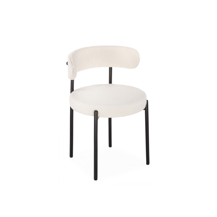 Стул на металлокаркасе Rudi white / black