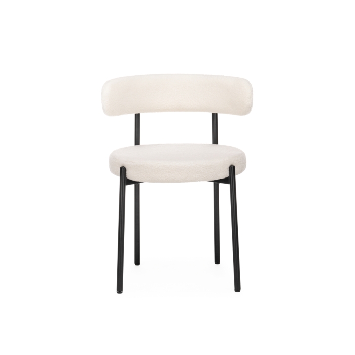 Стул на металлокаркасе Rudi white / black