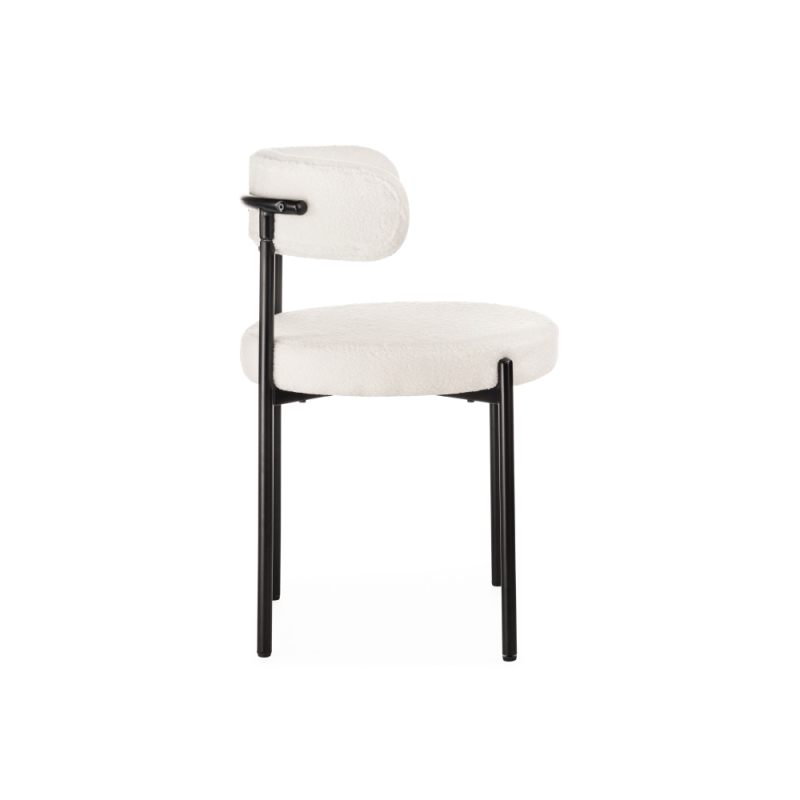 Стул на металлокаркасе Rudi white / black