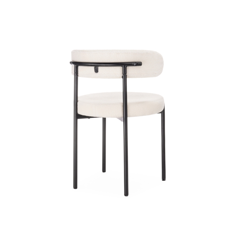 Стул на металлокаркасе Rudi white / black