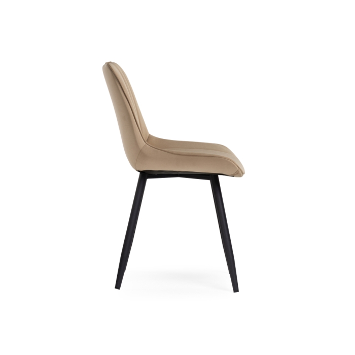 Стул на металлокаркасе Седа бежевый / черный