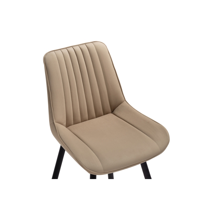 Стул на металлокаркасе Седа бежевый / черный