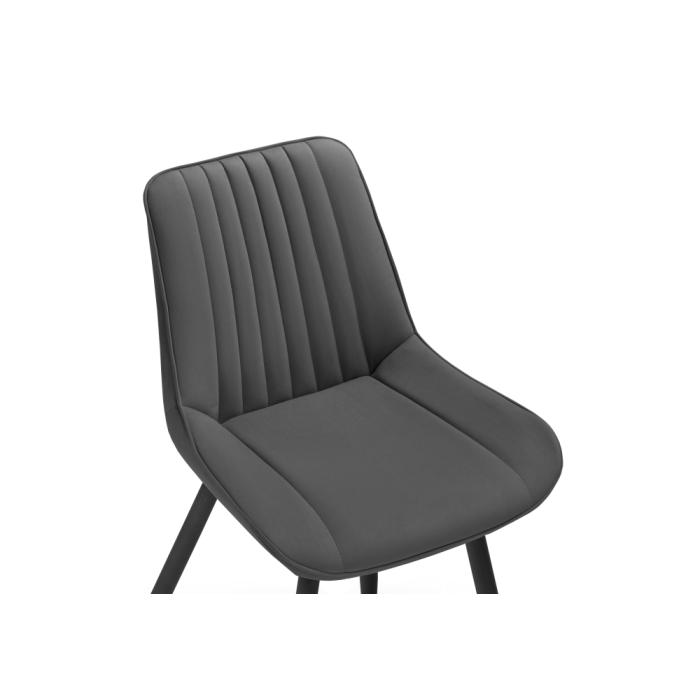 Стул на металлокаркасе Седа К крутящийся темно-серый  / черный