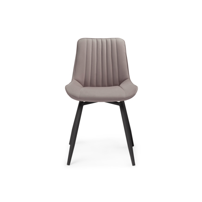 Стул на металлокаркасе Седа крутящийся велюр латте / черный