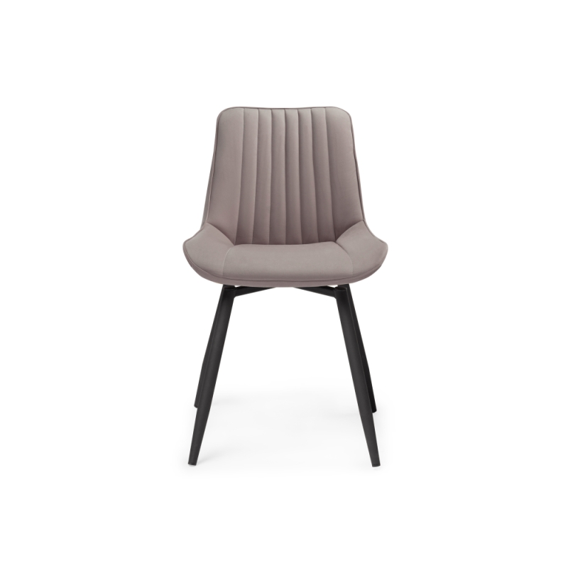 Стул на металлокаркасе Седа крутящийся велюр латте / черный