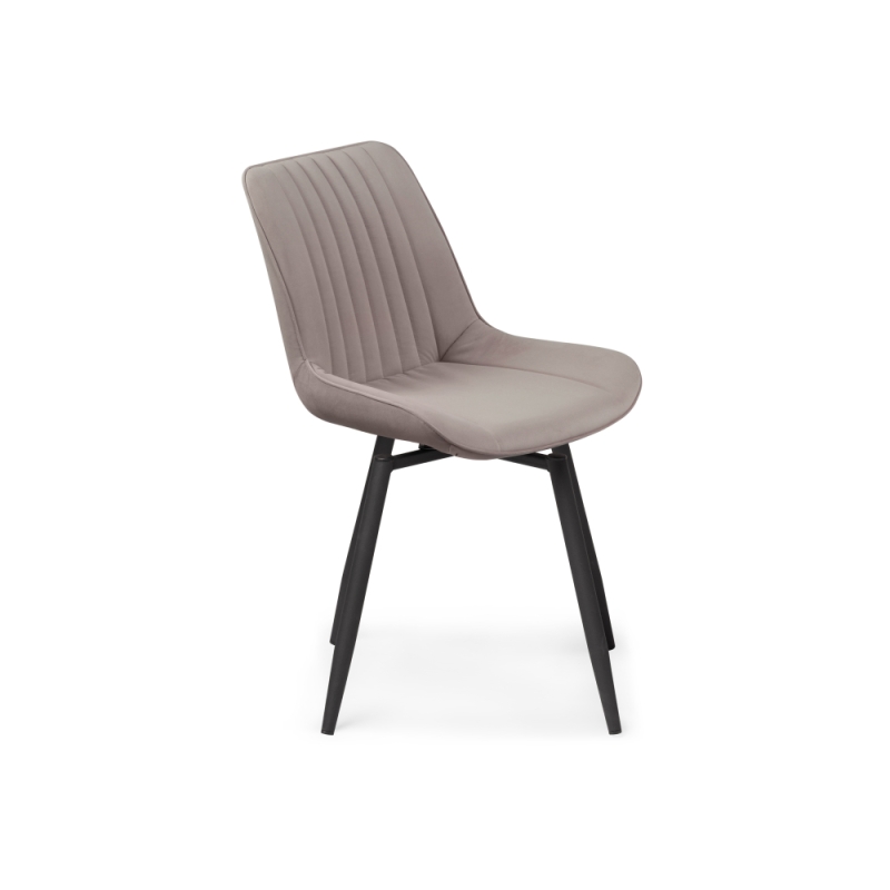 Стул на металлокаркасе Седа крутящийся велюр латте / черный