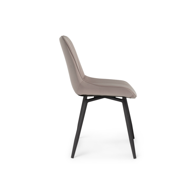 Стул на металлокаркасе Седа крутящийся велюр латте / черный