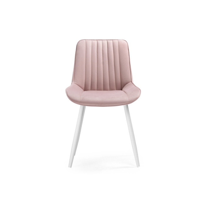 Стул на металлокаркасе Седа розовый / белый
