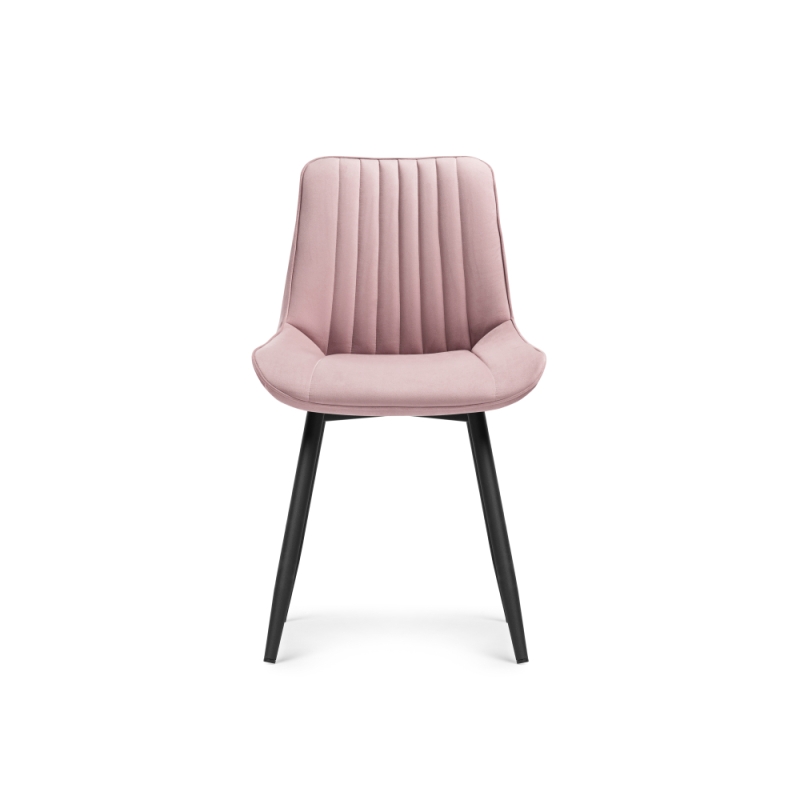 Стул на металлокаркасе Седа розовый / черный