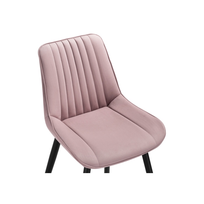 Стул на металлокаркасе Седа розовый / черный
