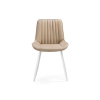 Стул на металлокаркасе Седа велюр бежевый / белый