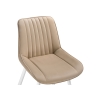 Стул на металлокаркасе Седа велюр бежевый / белый