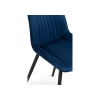 Стул на металлокаркасе Седа велюр синий / черный