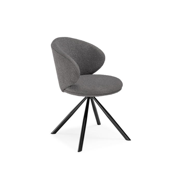 Стул на металлокаркасе Solomon крутящийся gray / black