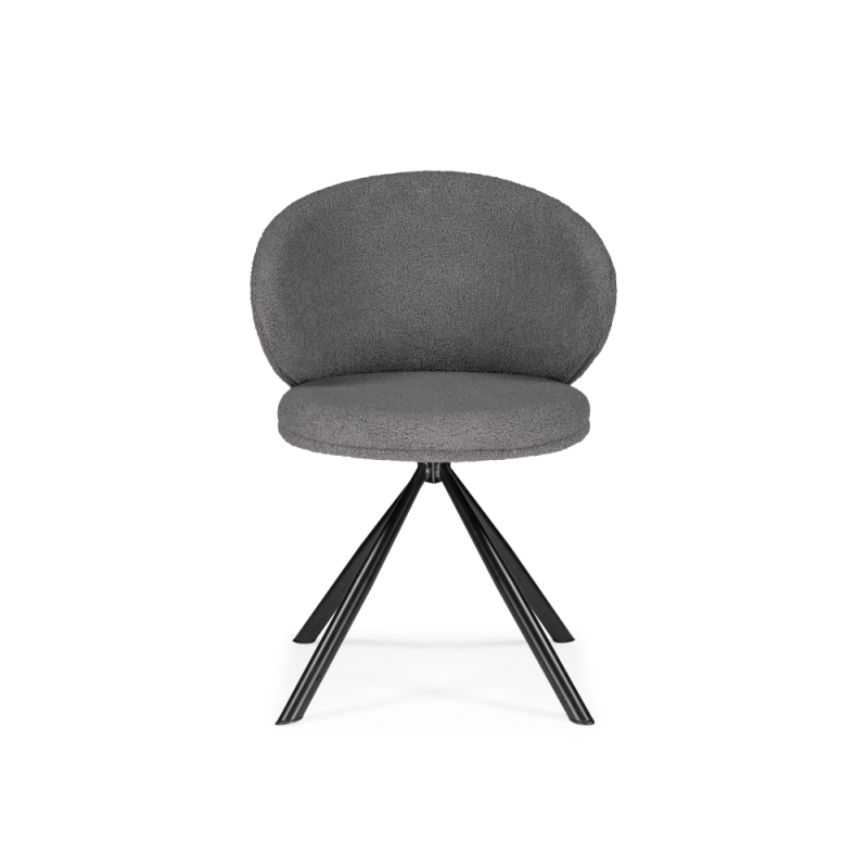 Стул на металлокаркасе Solomon крутящийся gray / black