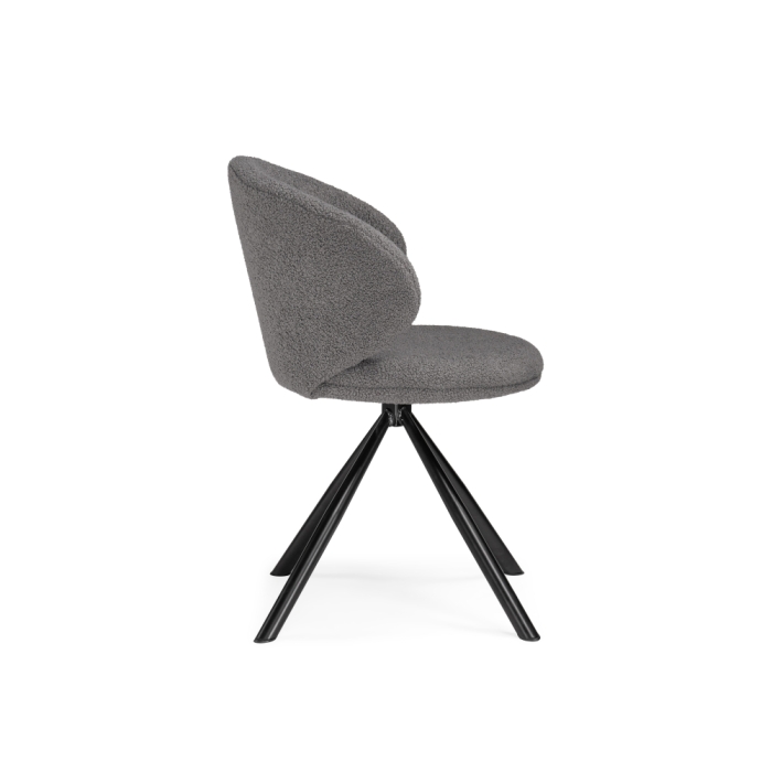 Стул на металлокаркасе Solomon крутящийся gray / black