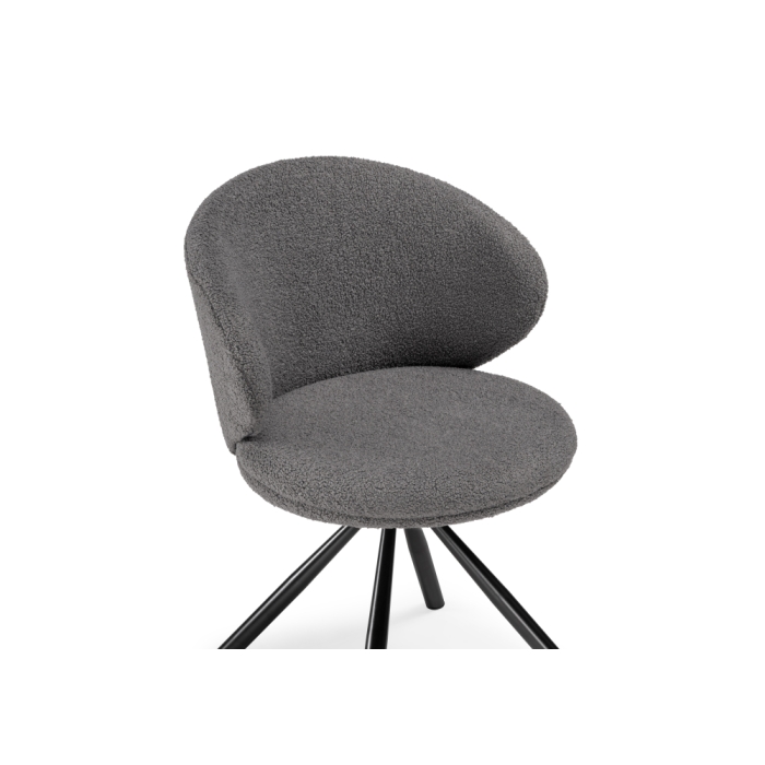 Стул на металлокаркасе Solomon крутящийся gray / black