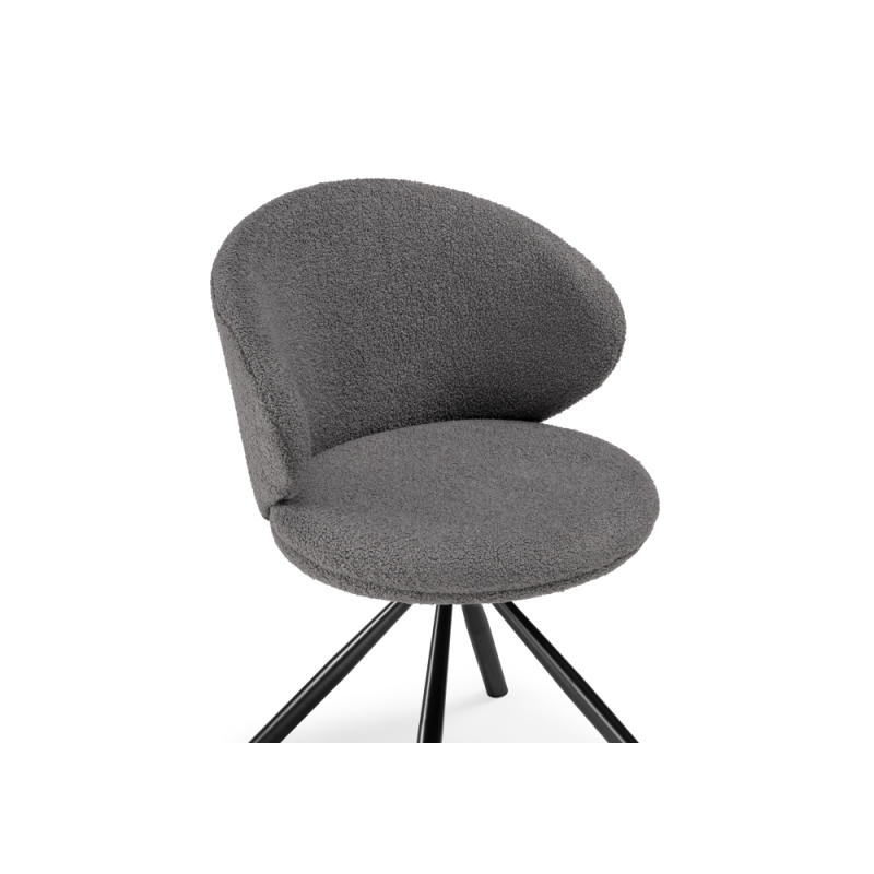 Стул на металлокаркасе Solomon крутящийся gray / black