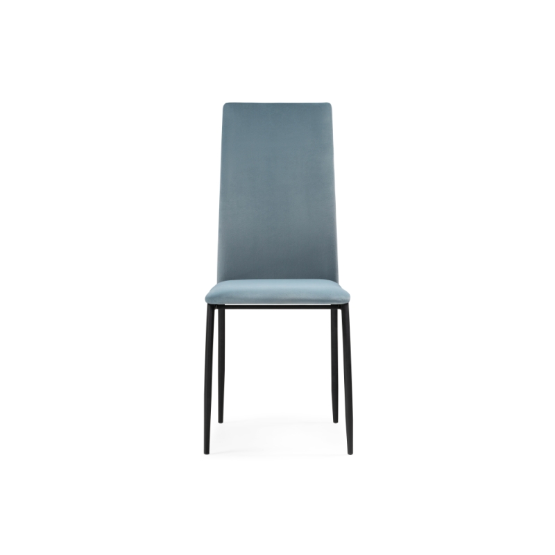 Стул на металлокаркасе Tod light blue / black