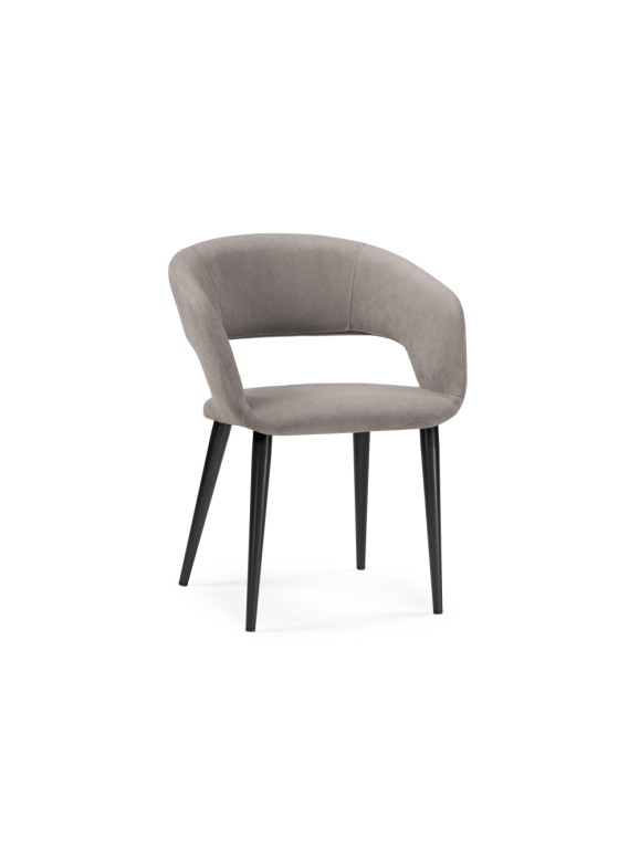 Стул на металлокаркасе Торган катания смок / черный матовый