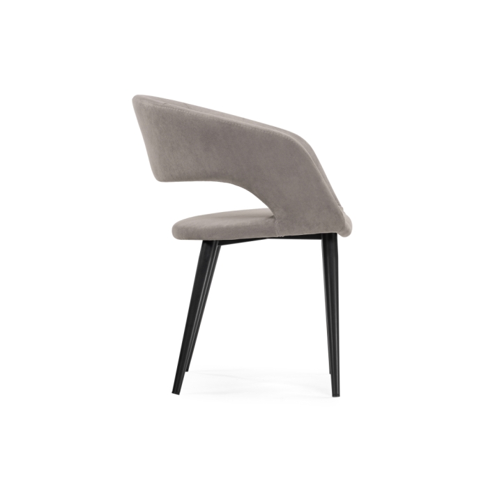 Стул на металлокаркасе Торган катания смок / черный матовый