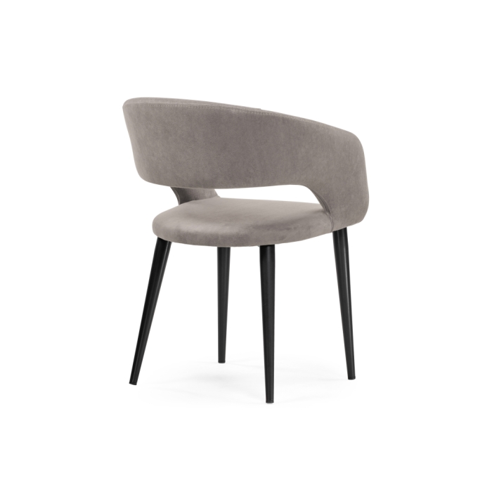 Стул на металлокаркасе Торган катания смок / черный матовый