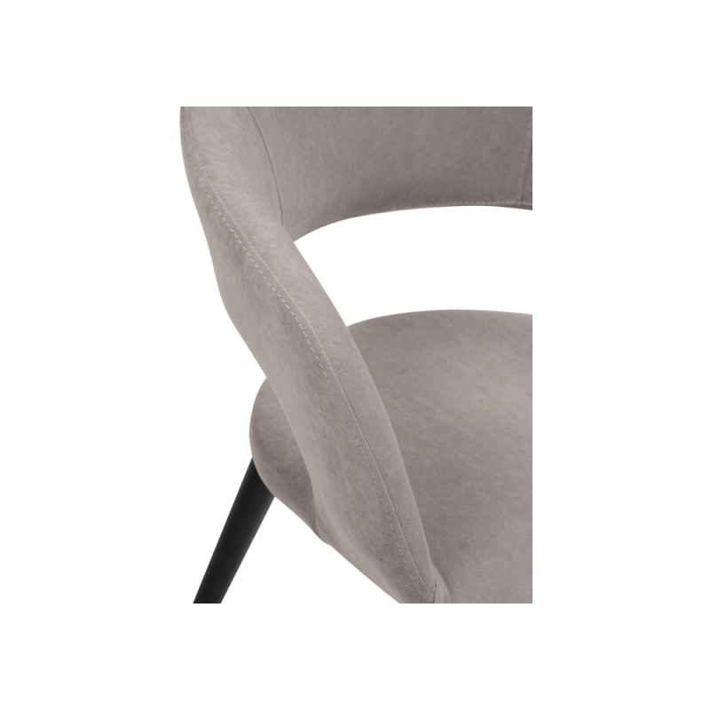 Стул на металлокаркасе Торган катания смок / черный матовый