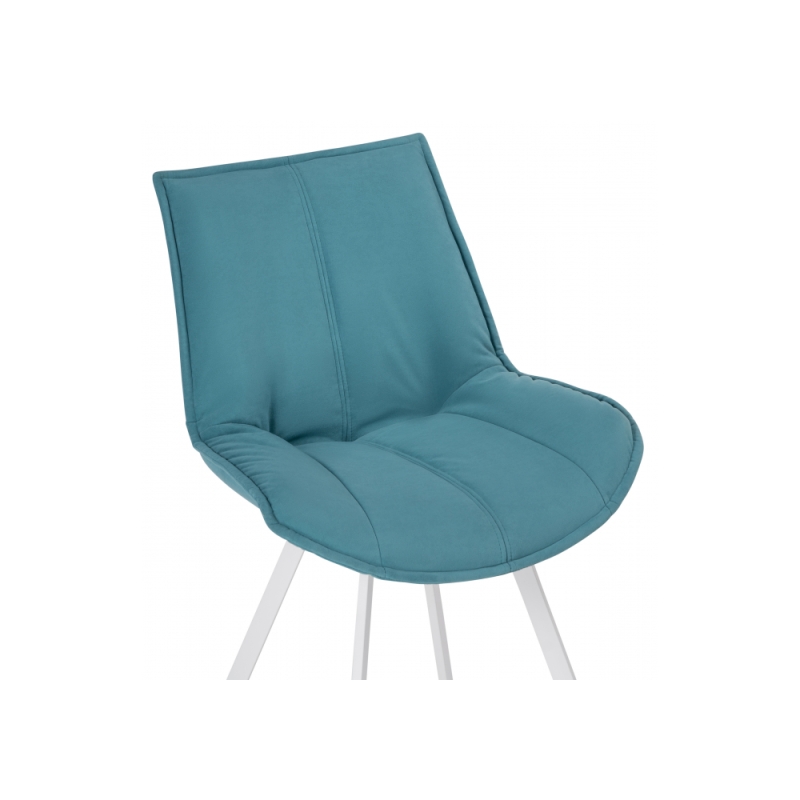 Стул на металлокаркасе Тува бирюзовый / белый каркас