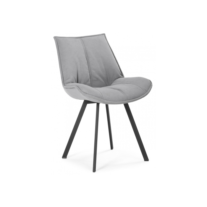 Стул на металлокаркасе Тува серый / черный каркас