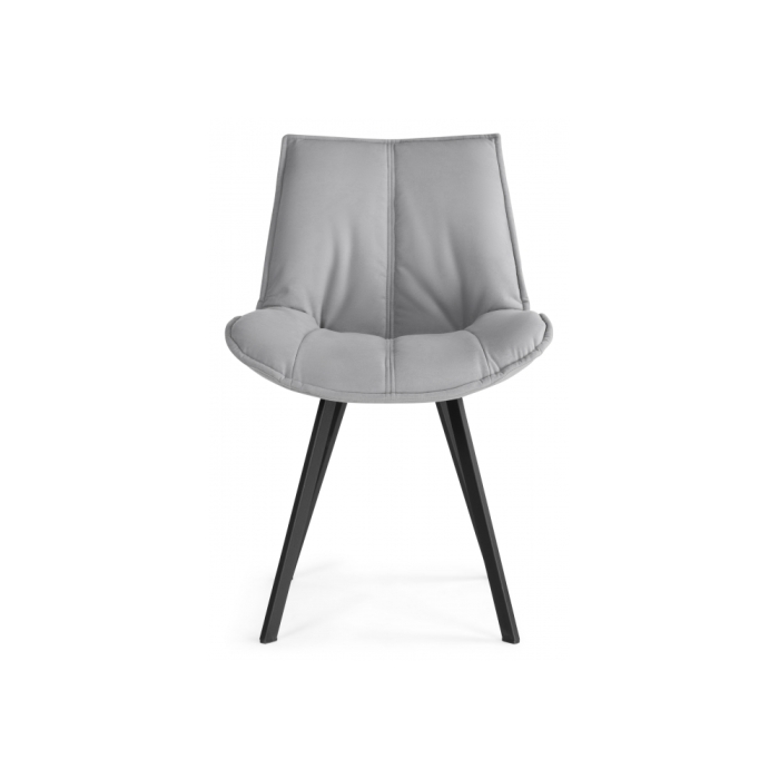 Стул на металлокаркасе Тува серый / черный каркас