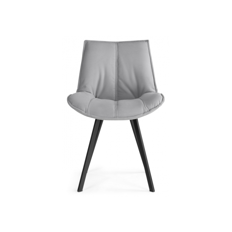 Стул на металлокаркасе Тува серый / черный каркас