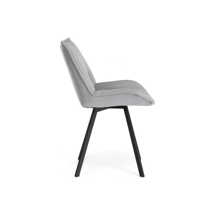 Стул на металлокаркасе Тува серый / черный каркас