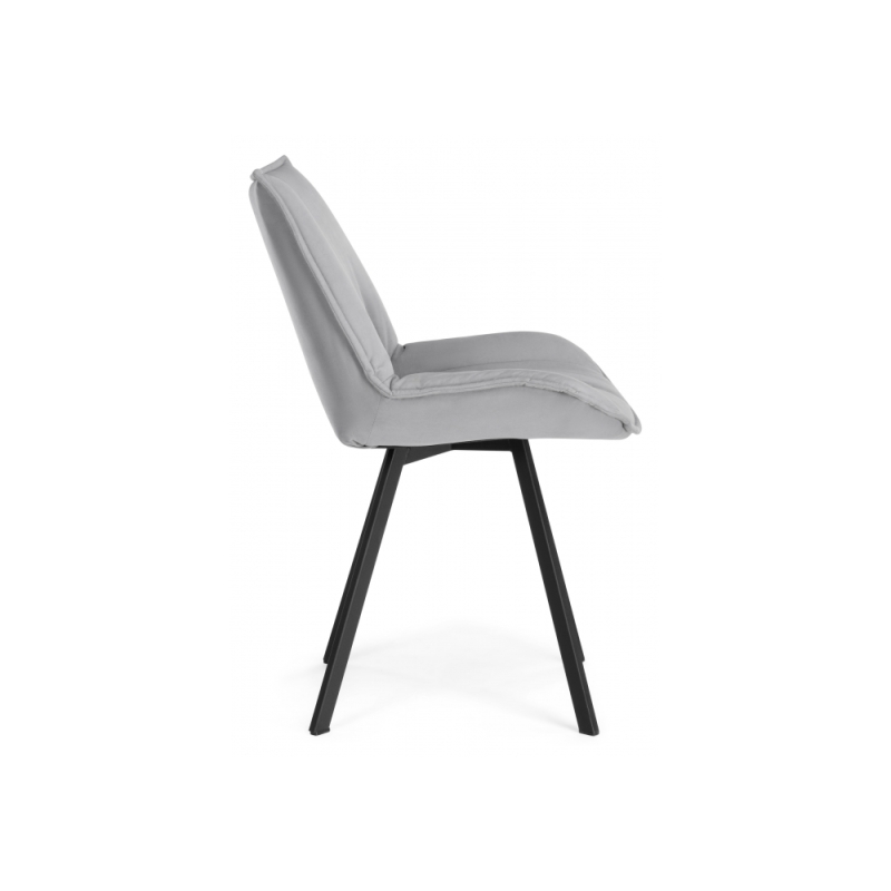 Стул на металлокаркасе Тува серый / черный каркас