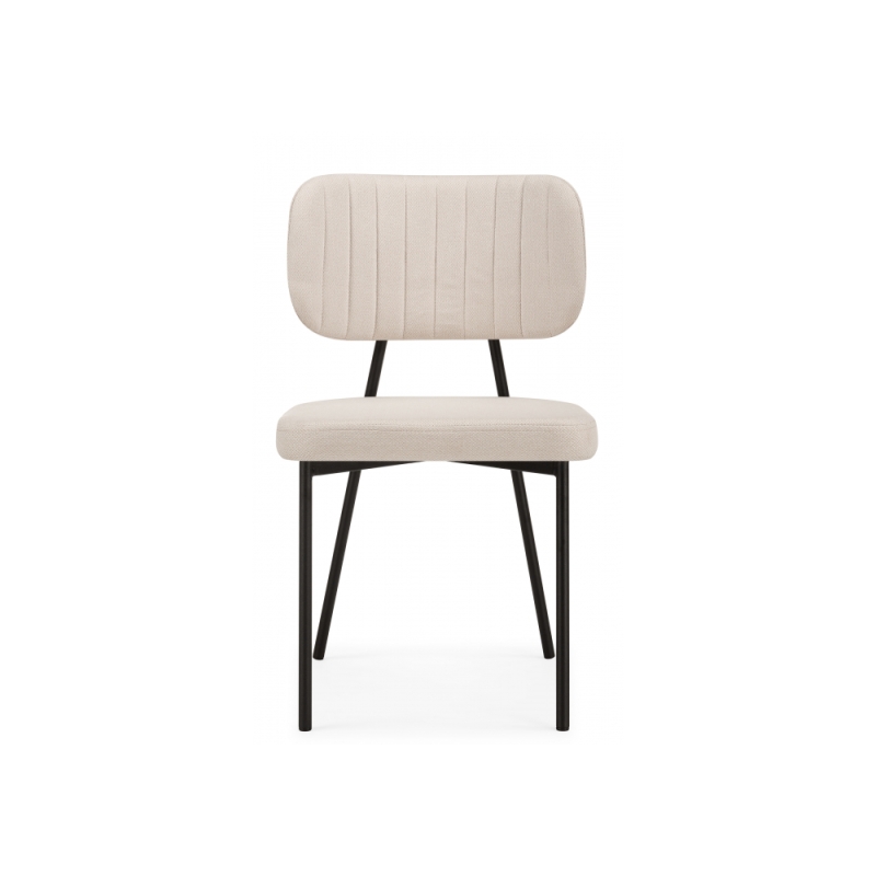 Стул на металлокаркасе Вакао бежевый / черный