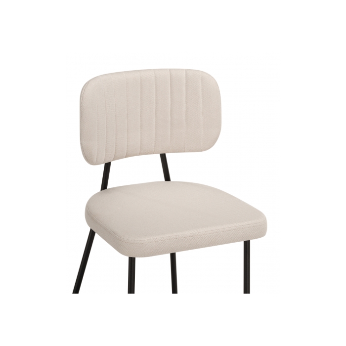 Стул на металлокаркасе Вакао бежевый / черный