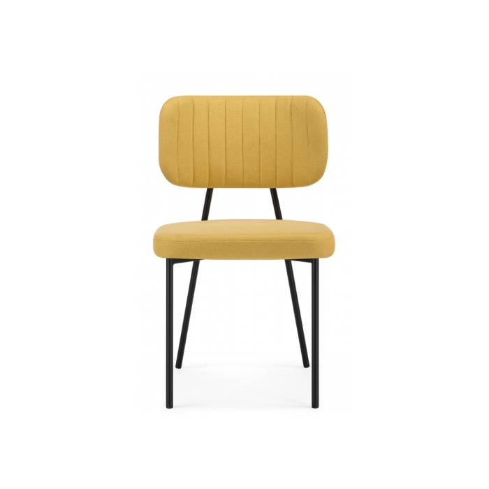 Стул на металлокаркасе Вакао горчичный / черный