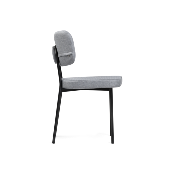 Стул на металлокаркасе Вакао серый / черный