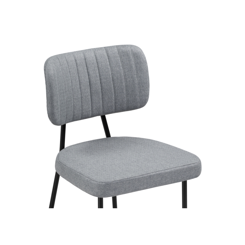 Стул на металлокаркасе Вакао серый / черный