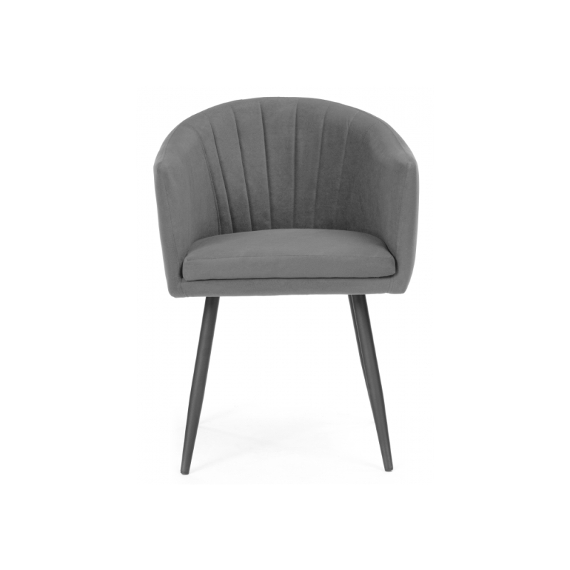 Стул на металлокаркасе Валета темно-серый / черный